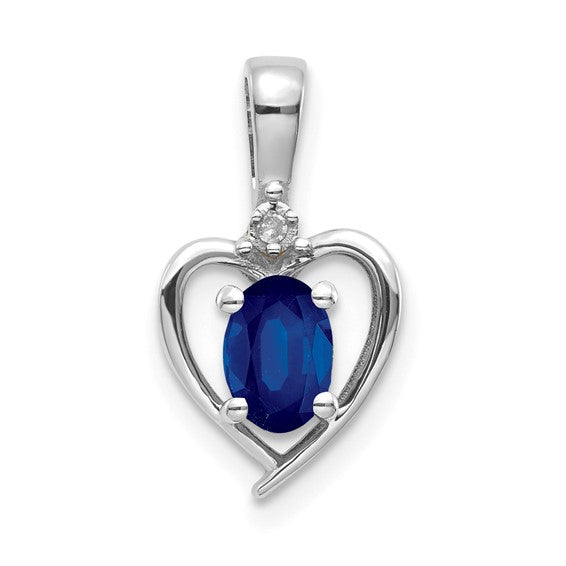 Gemstone and Diamond Heart Pendants-XBS472-Chris's Jewelry