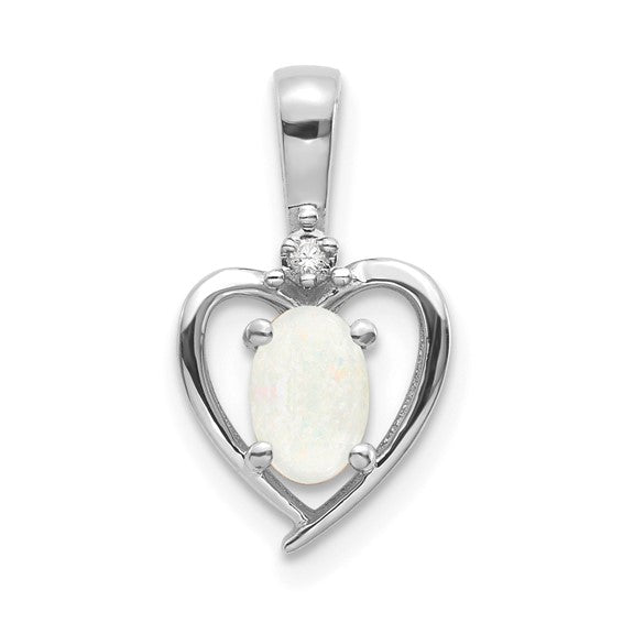 Gemstone and Diamond Heart Pendants-XBS473-Chris's Jewelry