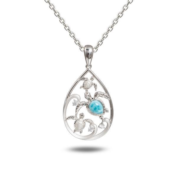 Larimar Breaking Dawn Pearl Pendant by Alamea Larimar Breaking Dawn Pearl Pendant by Alamea