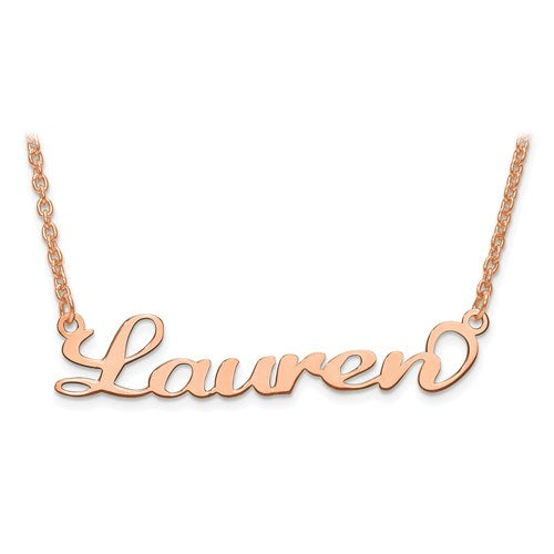 Laser Cut Name Necklace in Sterling Silver or Gold (25)