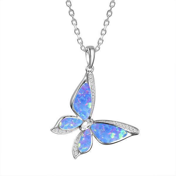 Opal Butterfly Pendant-631-31-31-Chris's Jewelry