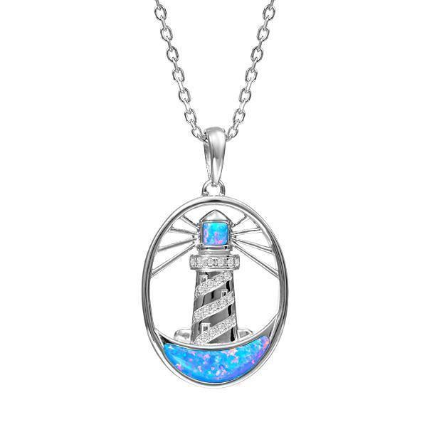 Opal Shining Lighthouse Pendant-626-31-31-Chris's Jewelry