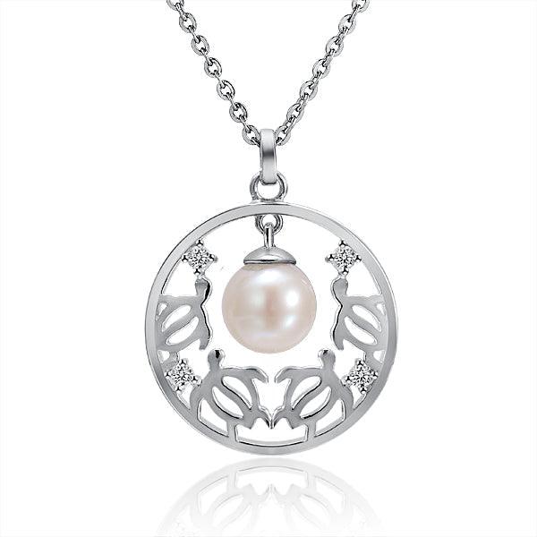 Pearl Honu Turtle Infinity Pendant by Alamea-184-91-01-Chris's Jewelry