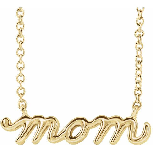 Petite Mom Script Necklace-87396-Chris's Jewelry