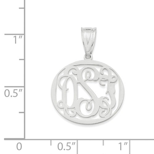 Small Oval Monogram Pendant - Sterling Silver or Solid Gold-Chris's Jewelry