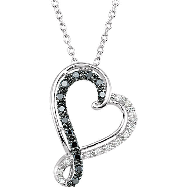 Sterling Silver .05 CTW Diamond Heart 18 Sterling Silver .05 CTW Diamond Heart 18