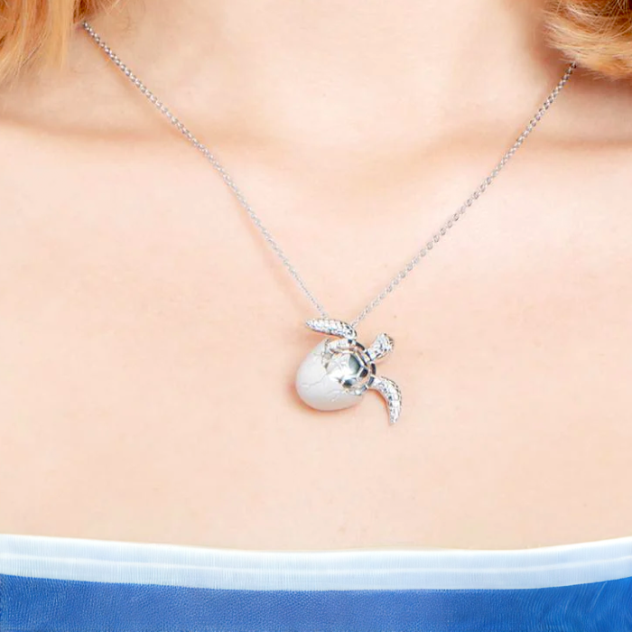 Sterling Silver Alamea Movable Baby Turtle Egg Hatchling Pendant-788-11-01-Chris's Jewelry