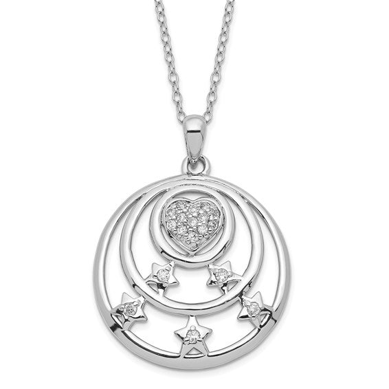 Sterling Silver CZ Dream Come True 18in. Necklace-QSX546-Chris's Jewelry