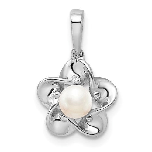 Sterling Silver Flower Pendant - Various Birthstone Choices-QBPD31JUN-Chris's Jewelry