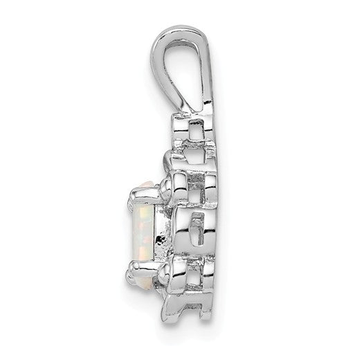 Sterling Silver Gemstone & Diamond Pendants-Chris's Jewelry