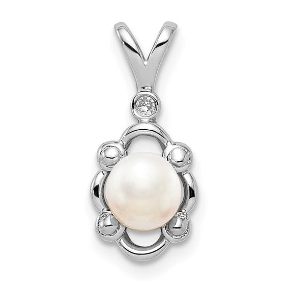 Sterling Silver Gemstone & Diamond Pendants-QBPD21JUN-Chris's Jewelry