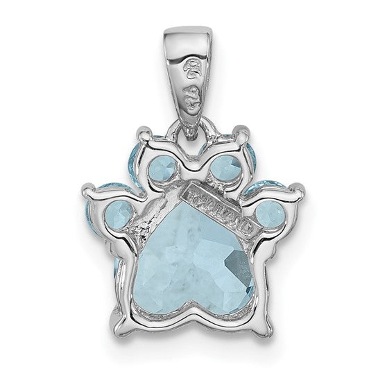 Sterling Silver Gemstone Paw Pendants-Chris's Jewelry