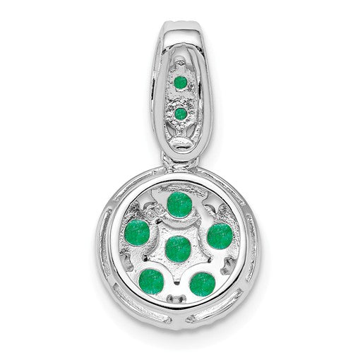 Sterling Silver & Genuine Gemstone Circle Pendant-Chris's Jewelry