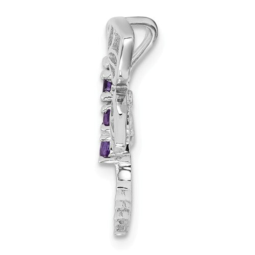 Sterling Silver Genuine Gemstone Dragonfly Slide Pendants-Chris's Jewelry