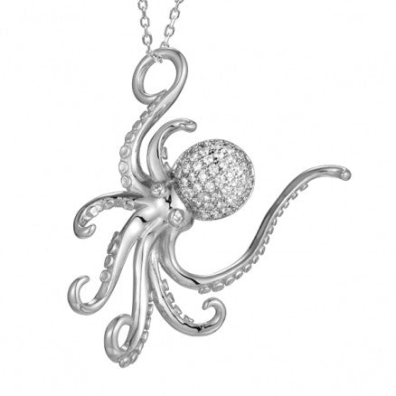 Sterling Silver Octopus Pendant by Alamea-479-11-01-Chris's Jewelry