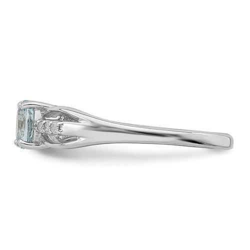 Sterling Silver Oval Gemstone and Diamond Rings-Chris's Jewelry