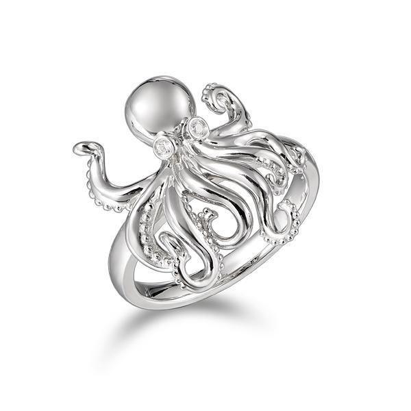 Sterling Silver Palau Octopus Ring by Alamea-686-13-01-050-Chris's Jewelry