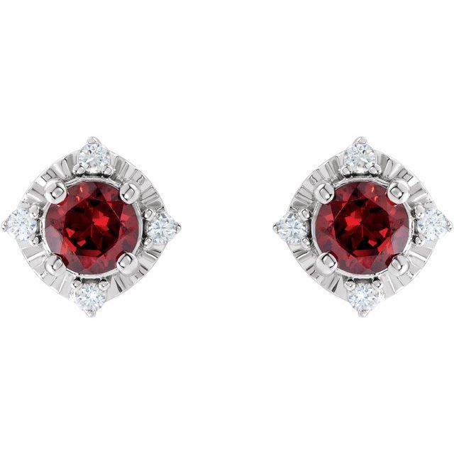 Diamond, Ruby & Iolite 14K Gold Vermeil store Over Sterling Silver Earring